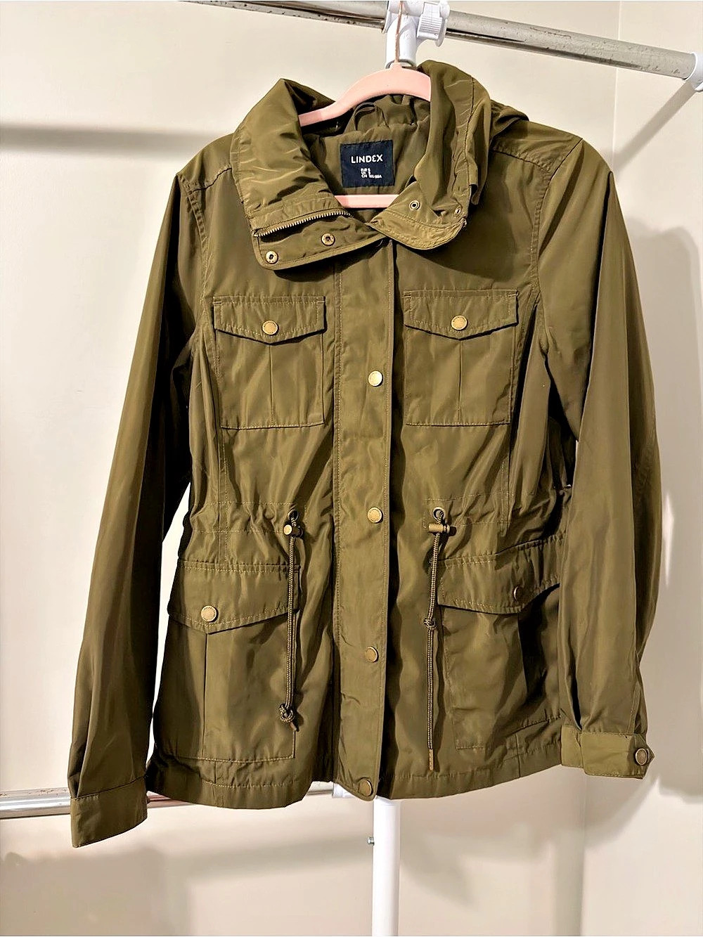 Lindex Olive Utility Jacket Size Medium Like New